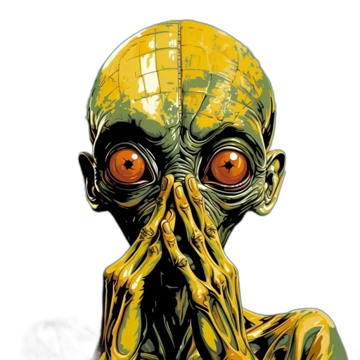 mask, creature, face, robot transparent PNG cut-out