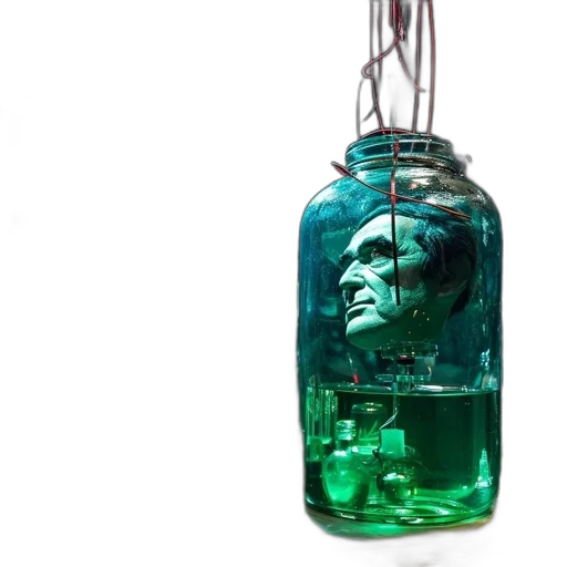 bottle, jewelry, 3d render, cyberpunk transparent PNG cut-out