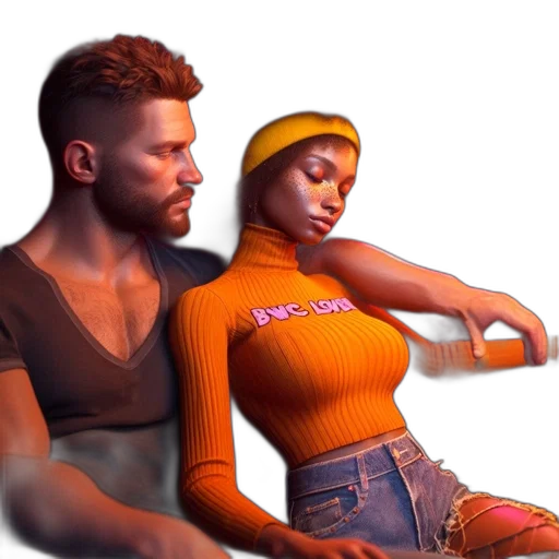 jacket, furniture, hair, concept art transparent PNG cut-out