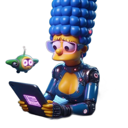 robot, creature, hat, crown transparent PNG cut-out