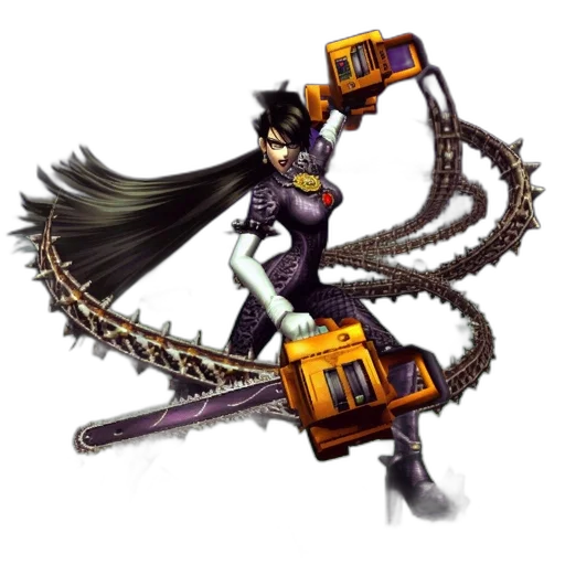 weapon, staff, robot, hair transparent PNG cut-out