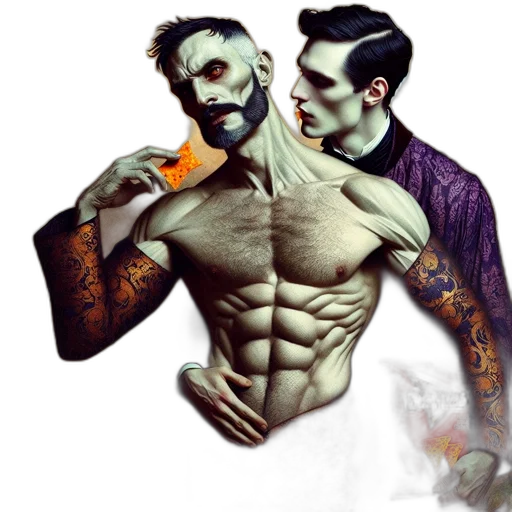 concept art, fantasy art, photorealistic, cyberpunk transparent PNG cut-out