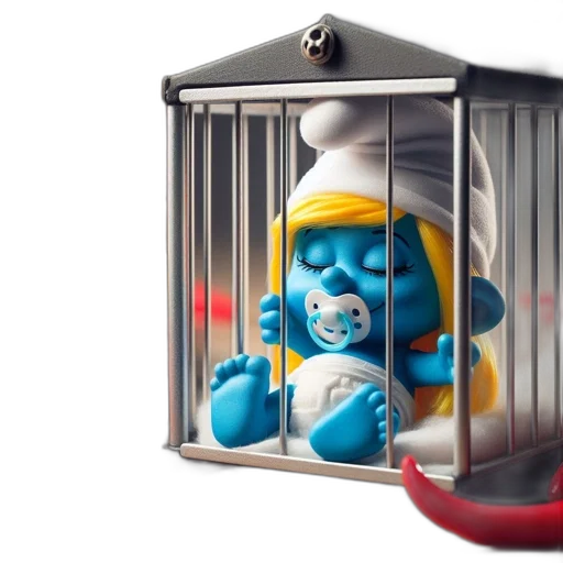 concept art, 3d render, blue, smurf transparent PNG cut-out