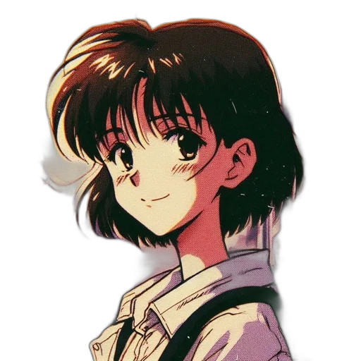 jacket, face, staff, hair transparent PNG cut-out