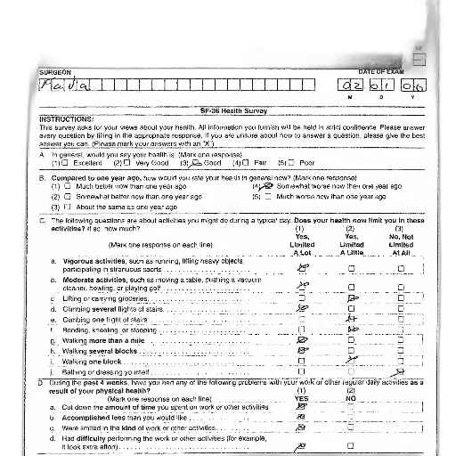 sf-36, health, survey, form transparent PNG cut-out
