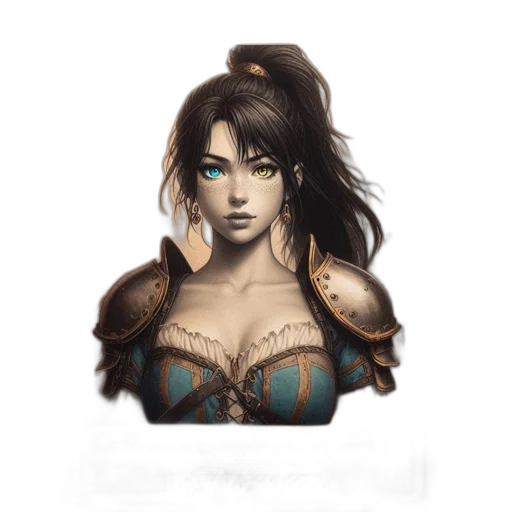 jewelry, face, fantasy art, concept art transparent PNG cut-out