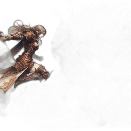 dragon, sword, hair, weapon transparent PNG cut-out