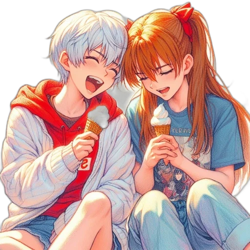 food, anime, vaporwave, pixel art transparent PNG cut-out