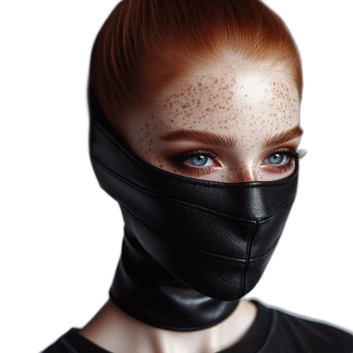 mask, face, hair, jacket transparent PNG cut-out