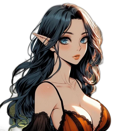 dress, dragon, staff, face transparent PNG cut-out
