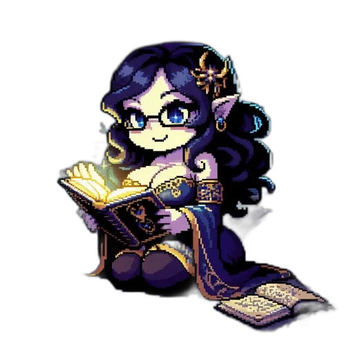 staff, crown, pixel art, fantasy art transparent PNG cut-out