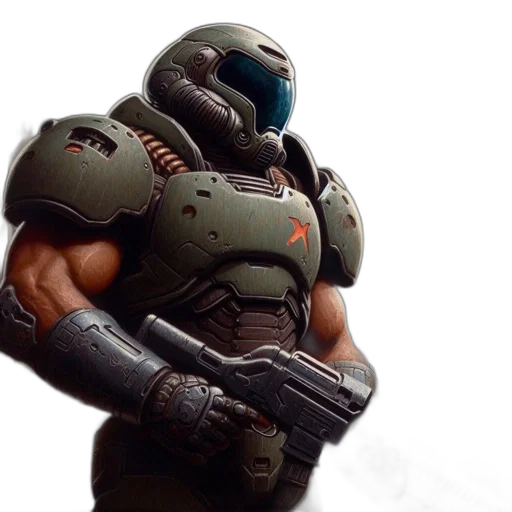 robot, weapon, 3d render, concept art transparent PNG cut-out