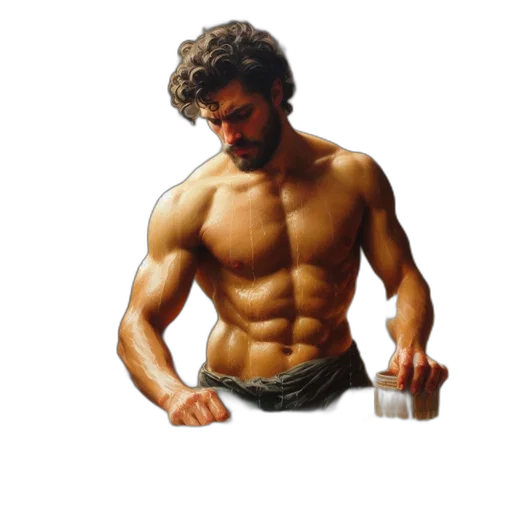 food, photorealistic, oil painting, pixel art transparent PNG cut-out
