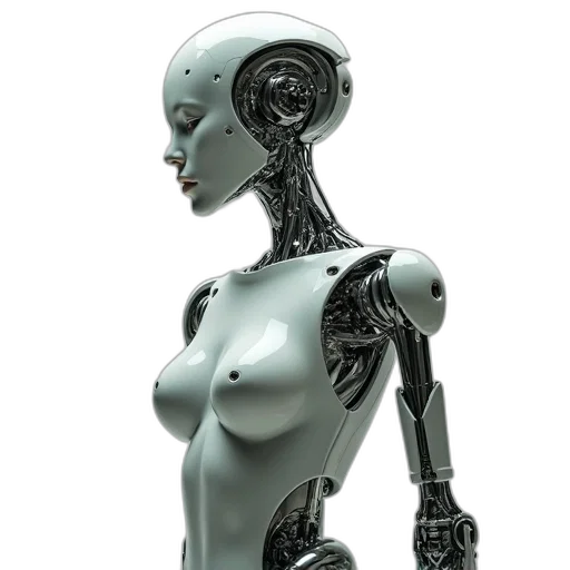 robot, dress, cyberpunk, concept art transparent PNG cut-out