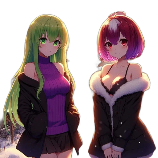 jacket, dress, anime, pixel art transparent PNG cut-out