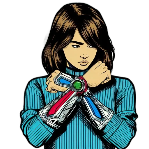 robot, jewelry, weapon, comic book art transparent PNG cut-out