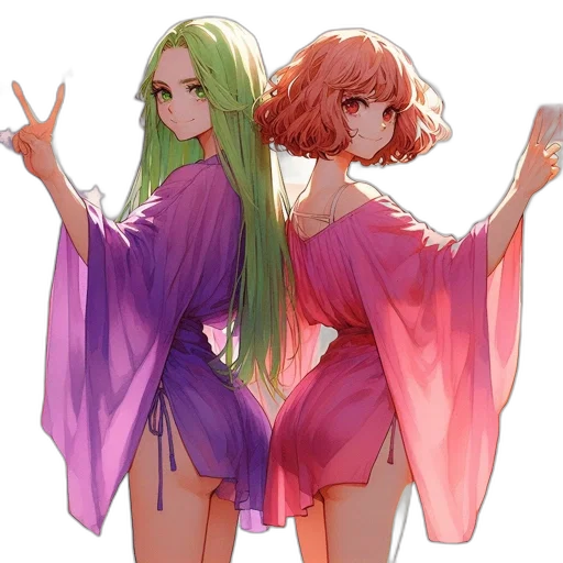 dress, vaporwave, anime, concept art transparent PNG cut-out