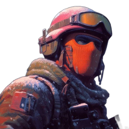 face, mask, weapon, robot transparent PNG cut-out