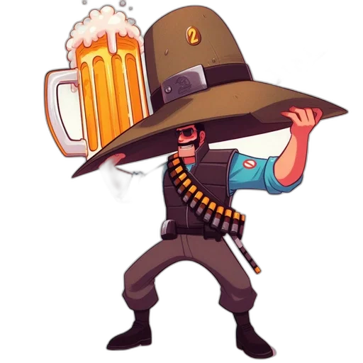 hat, weapon, staff, pixel art transparent PNG cut-out