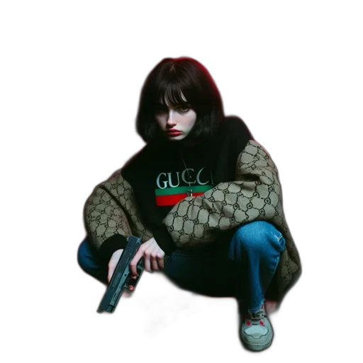 jacket, creature, face, dress transparent PNG cut-out