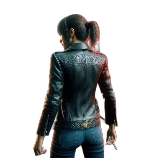 jacket, weapon, concept art, 3d render transparent PNG cut-out