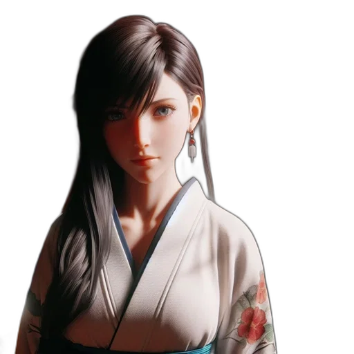 dress, face, staff, jewelry transparent PNG cut-out