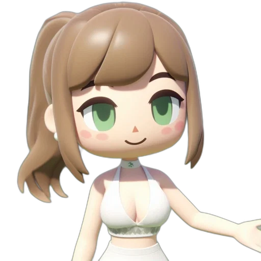dress, face, robot, 3d render transparent PNG cut-out