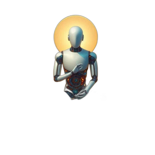robot, jewelry, staff, jacket transparent PNG cut-out