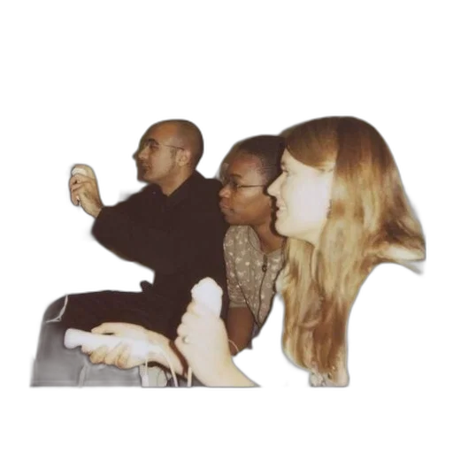 polaroid, photo, three, people transparent PNG cut-out