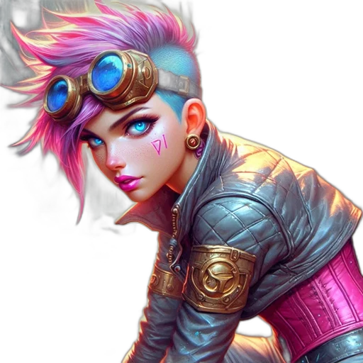 jacket, face, staff, weapon transparent PNG cut-out
