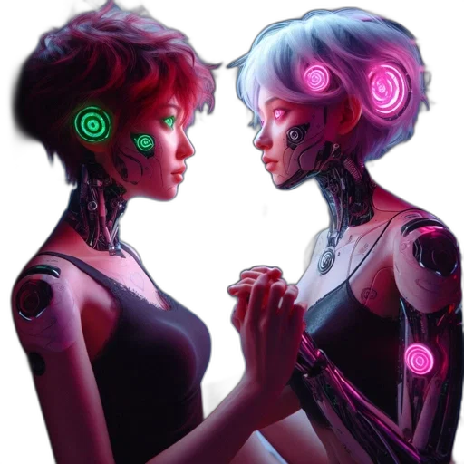 robot, cyberpunk, concept art, comic book art transparent PNG cut-out