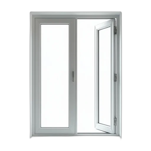 3d render, photorealistic, sliding, window transparent PNG cut-out