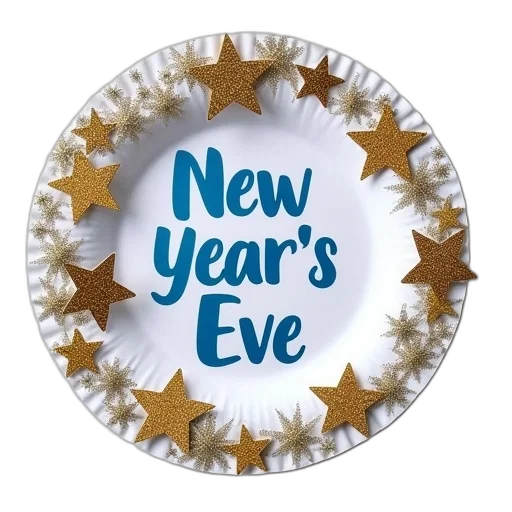 paper, plate, wreath, glitter transparent PNG cut-out
