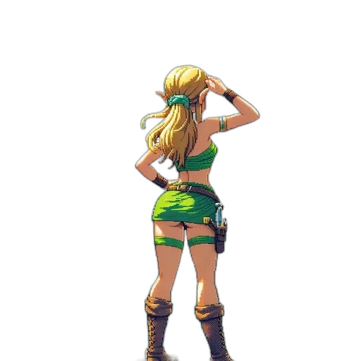 dress, weapon, staff, concept art transparent PNG cut-out