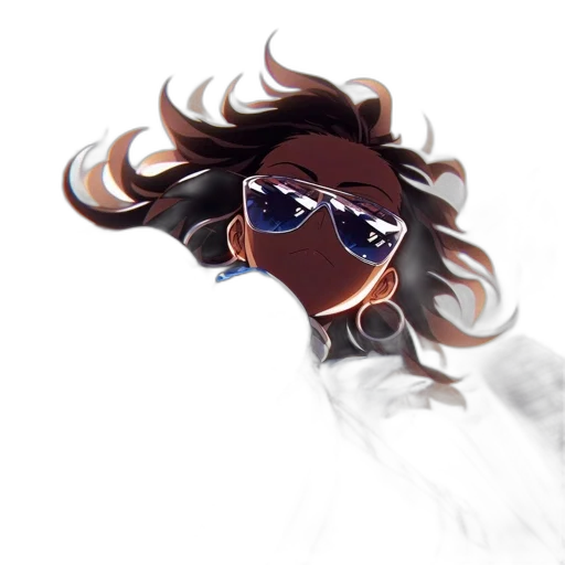 hair, face, mask, staff transparent PNG cut-out