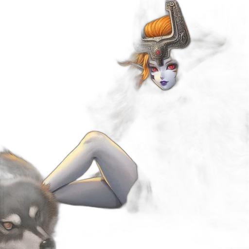 creature, mask, hat, staff transparent PNG cut-out