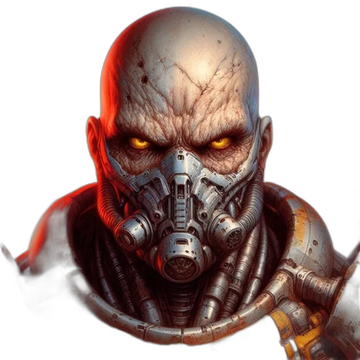mask, face, robot, concept art transparent PNG cut-out