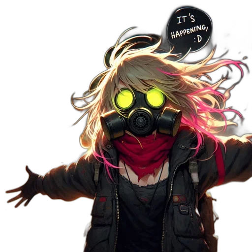 mask, jacket, creature, face transparent PNG cut-out