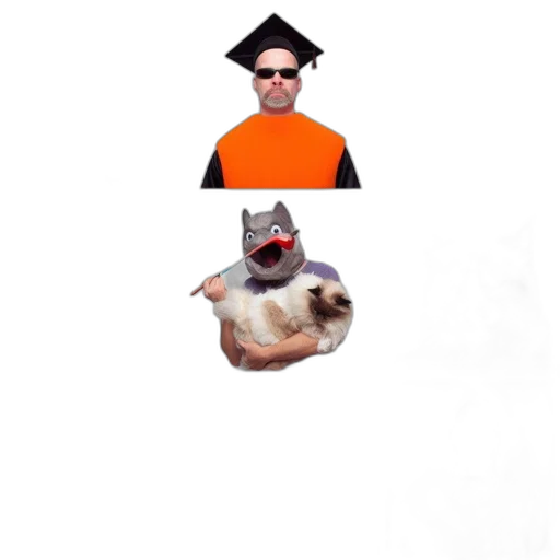 animal, hat, creature, staff transparent PNG cut-out