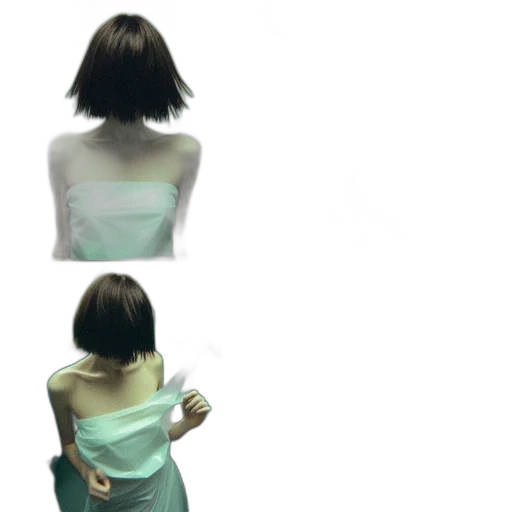 dress, jacket, jewelry, hair transparent PNG cut-out