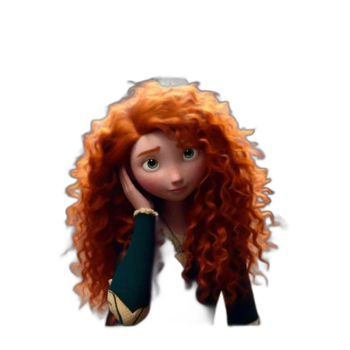 hair, crown, staff, dress transparent PNG cut-out