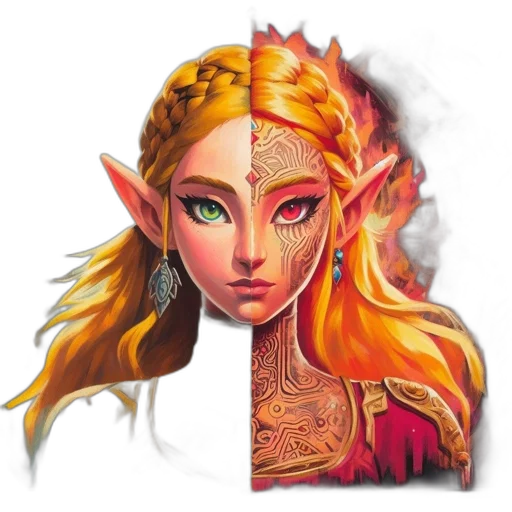 face, mask, dragon, staff transparent PNG cut-out