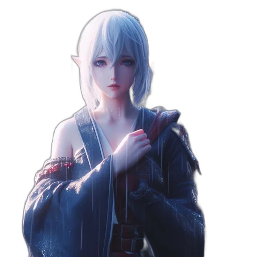 sword, face, jacket, weapon transparent PNG cut-out