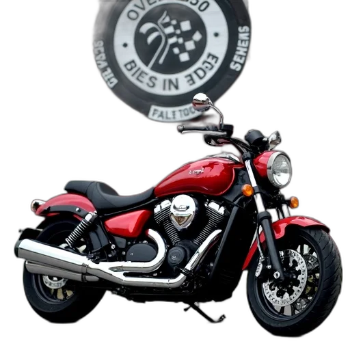 photorealistic, 3d render, red, motorcycle transparent PNG cut-out