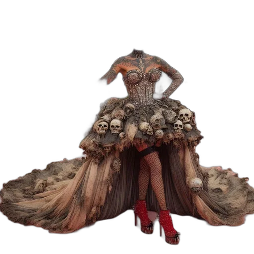 dress, creature, hair, animal transparent PNG cut-out