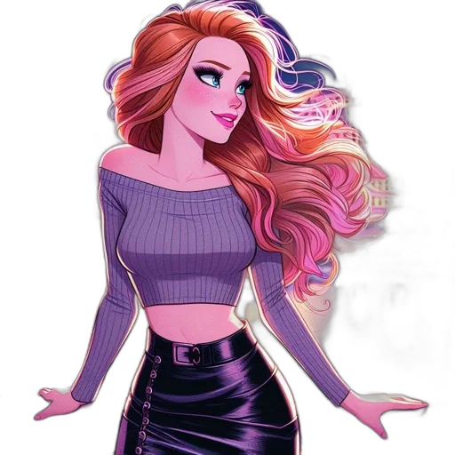 dress, hair, cartoon, concept art transparent PNG cut-out