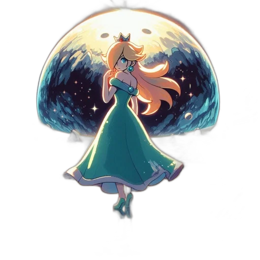 dress, crown, staff, dragon transparent PNG cut-out