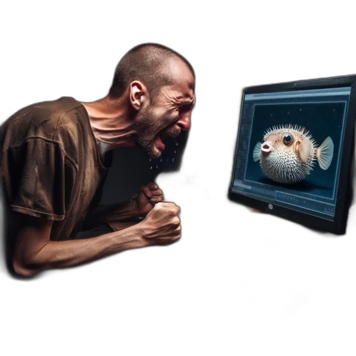 creature, animal, face, weapon transparent PNG cut-out