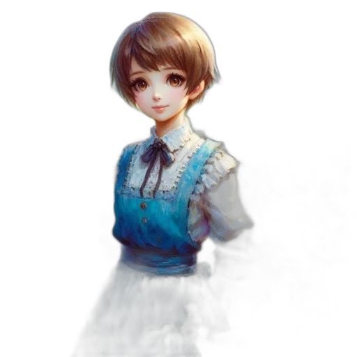 dress, staff, face, robot transparent PNG cut-out