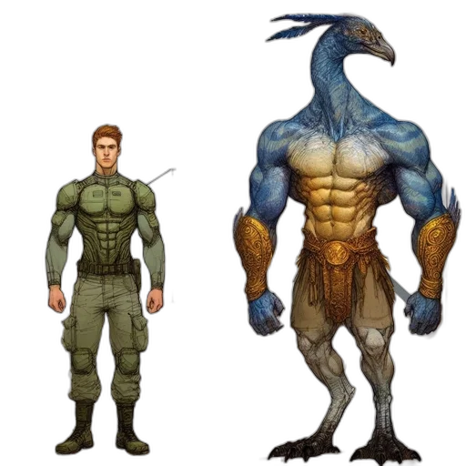 concept art, fantasy art, comic book art, 3d render transparent PNG cut-out